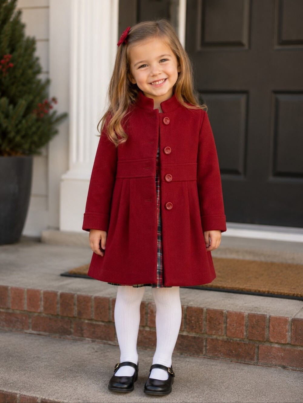Janie and Jack Red Children's Coat - Classic Style